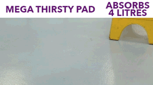 INSANELY ABSORBENT Paper Thin Pad Picks Up 1 Gallon!